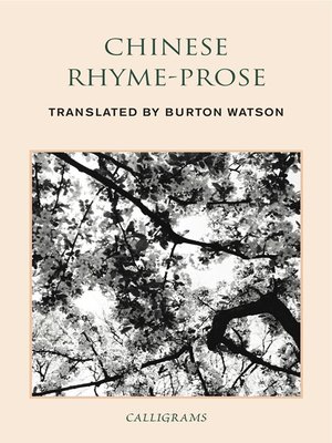 cover image of Chinese Rhyme-Prose